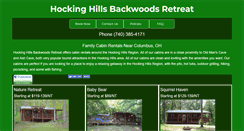 Desktop Screenshot of hockinghillsbackwoodsretreat.com